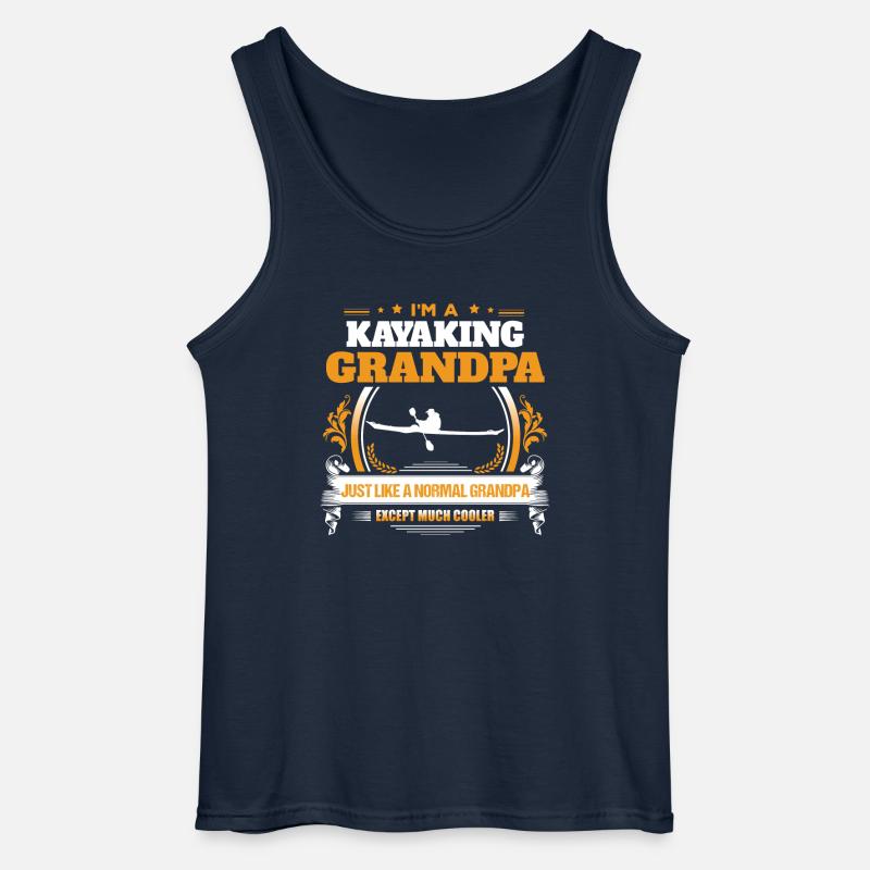 Kayaking Großvater-Hemd-Geschenk-Idee - Gildan Männer Tank Top - Navy