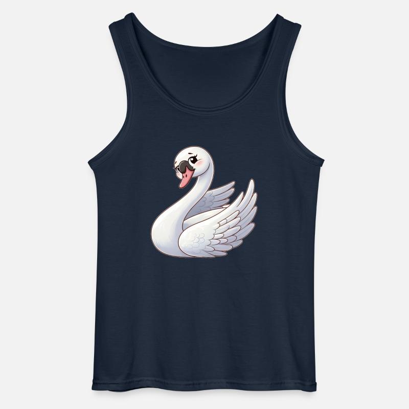 Weißer Schwan als himmlischer Engel - Gildan Männer Tank Top - Navy