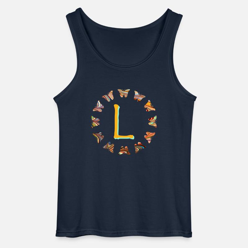 schmetterlinge e 56 l - Gildan Männer Tank Top - Navy