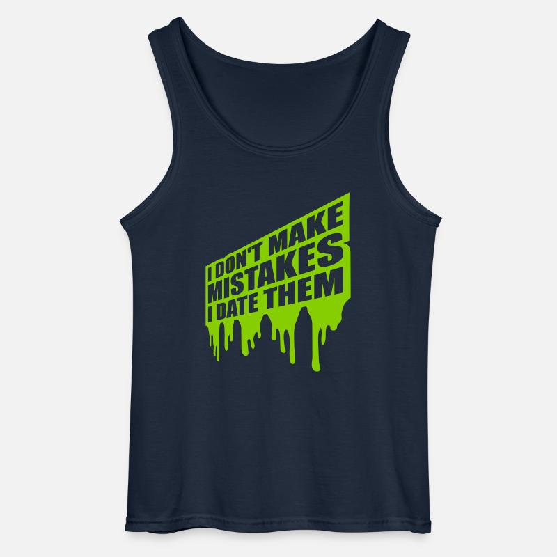 Date Mistakes Zitat Logo - Gildan Männer Tank Top - Navy