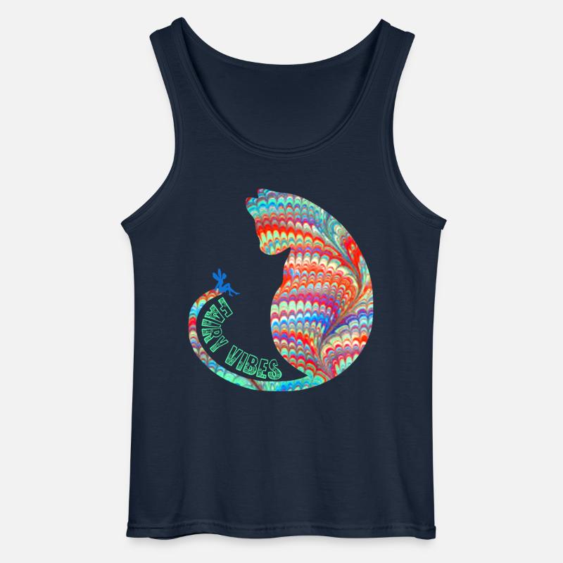 katze mit fee e 72 - Gildan Männer Tank Top - Navy