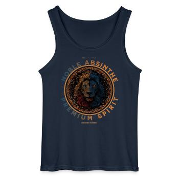 Noble Absinthe Premium Spirit Löwen Kunst Design - Gildan Männer Tank Top - Navy - Vorne - AI Model Male 185 dark (185cm)