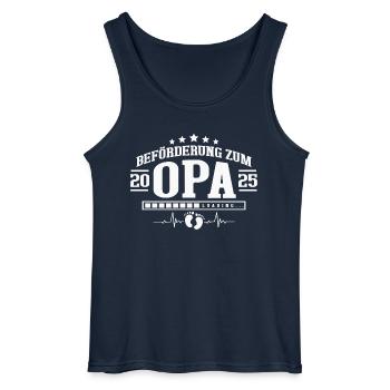 Beförderung zum Opa 2025 - Gildan Männer Tank Top - Navy - Vorne - AI Model Male 185 dark (185cm)