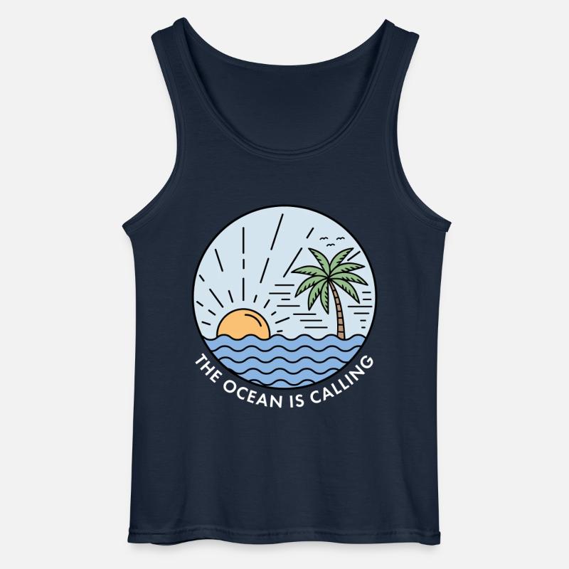 Der Ozean ruft - Gildan Männer Tank Top - Navy