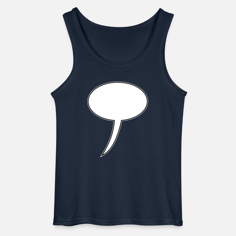 Speech Bubble Design Long - Gildan Men’s Tank Top - navy