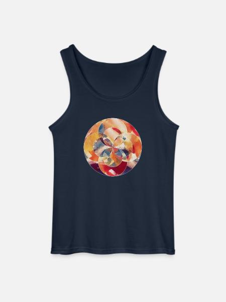 Abstract Circle - Gildan Men’s Tank Top - navy