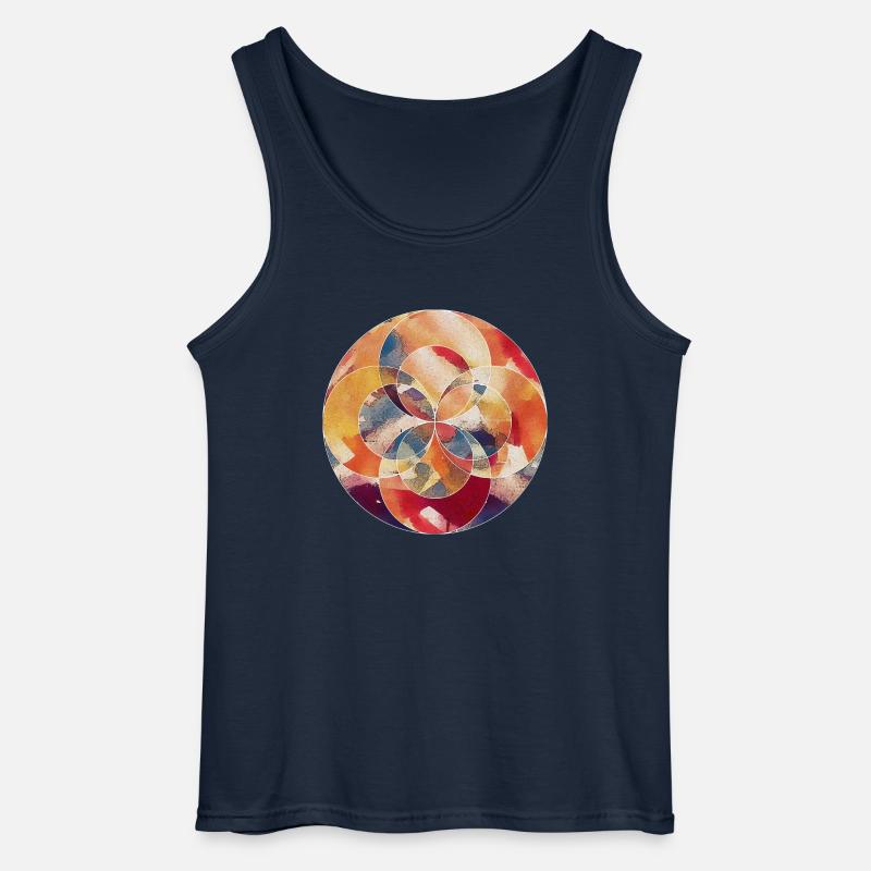 Abstract Circle - Gildan Men’s Tank Top - navy