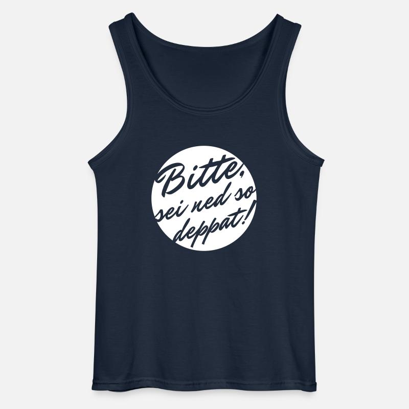 Bitte sei ned so deppat - Gildan Männer Tank Top - Navy