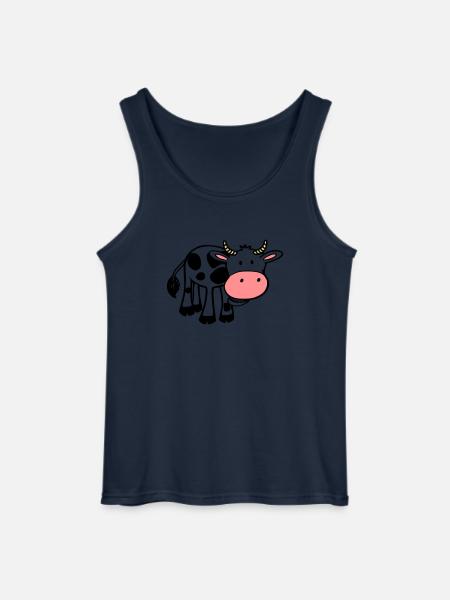 cow - Gildan Men’s Tank Top - navy