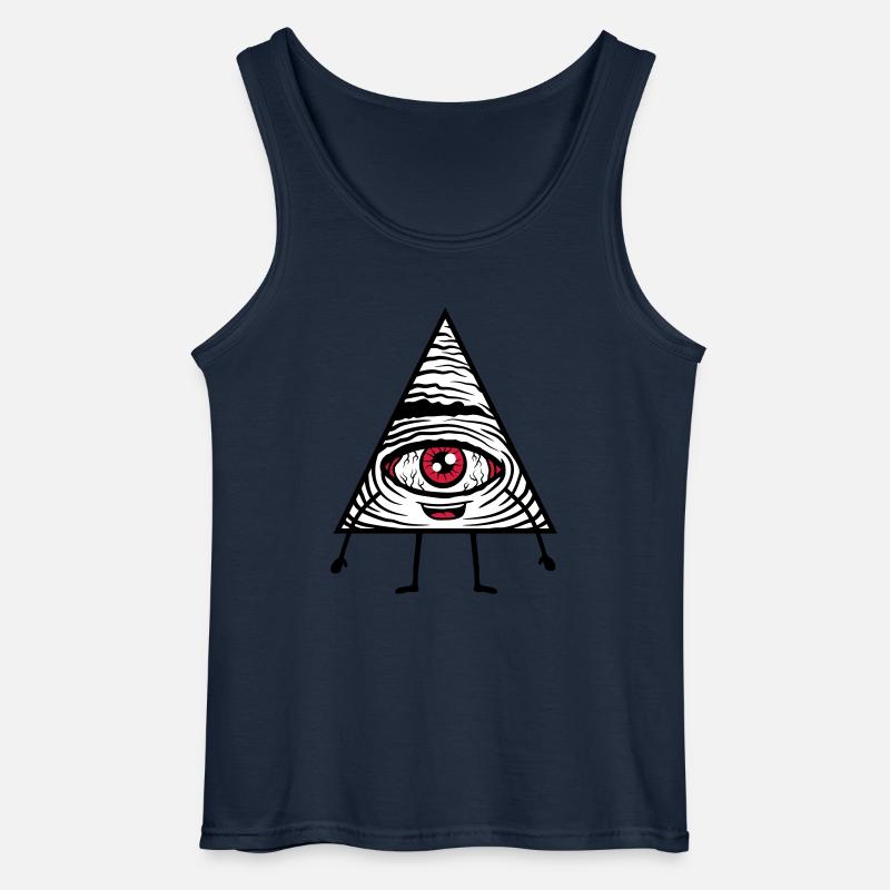 Comic Figur Auge - Gildan Männer Tank Top - Navy