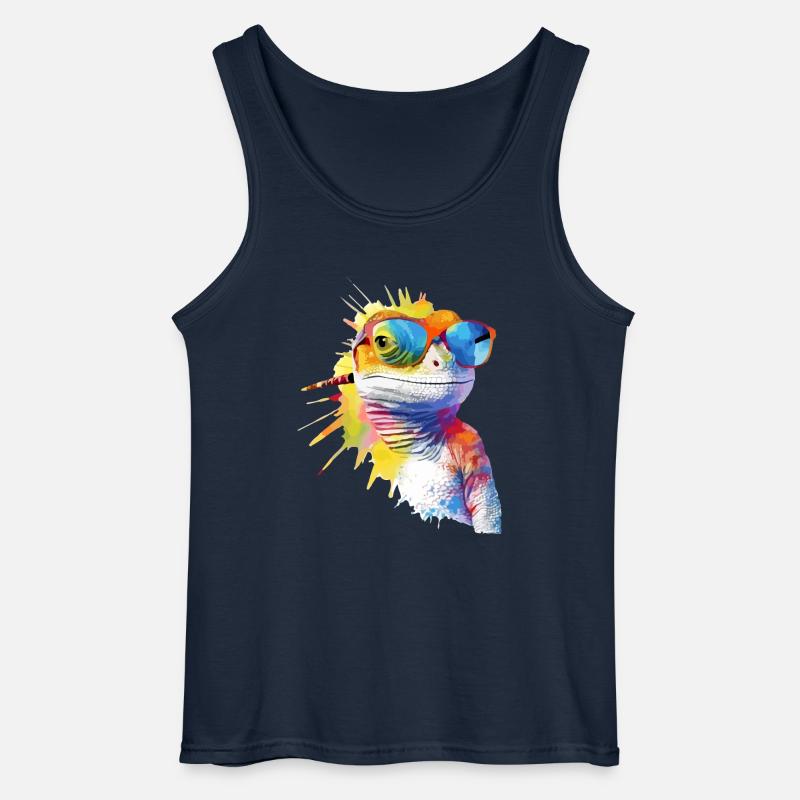 Pik die Eidechse - Gildan Männer Tank Top - Navy