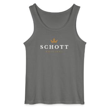Schott Original Familienlogo - Gildan Männer Tank Top - Anthrazit - Vorne - AI Model Male 185 dark (185cm)