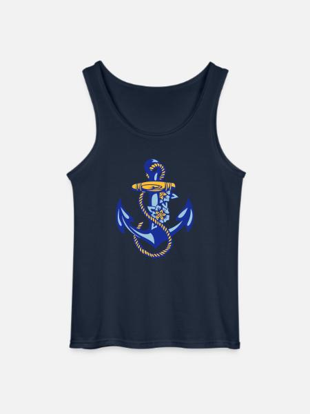 sailor anchor * - Gildan Men’s Tank Top - navy