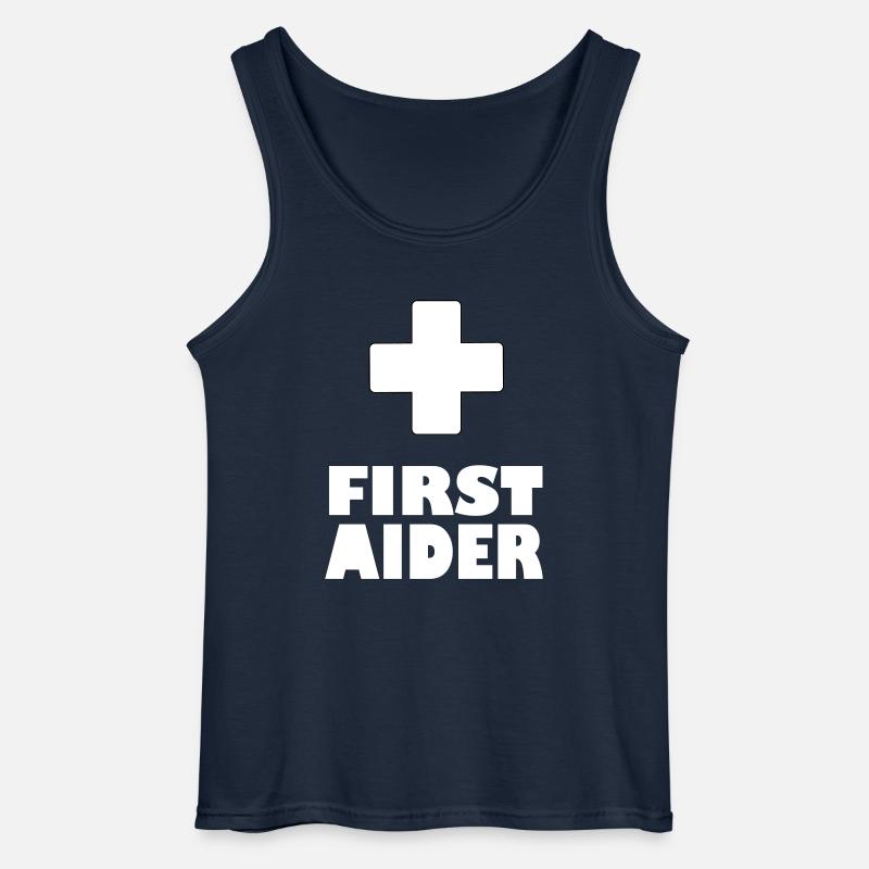Ersthelfer - Gildan Männer Tank Top - Navy