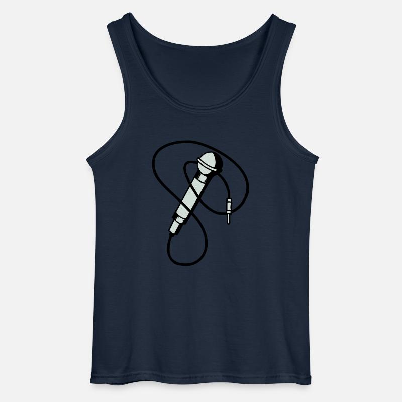 microphone - Gildan Männer Tank Top - Navy
