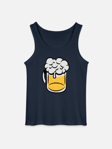 Beer drinking handle - Gildan Men’s Tank Top - navy