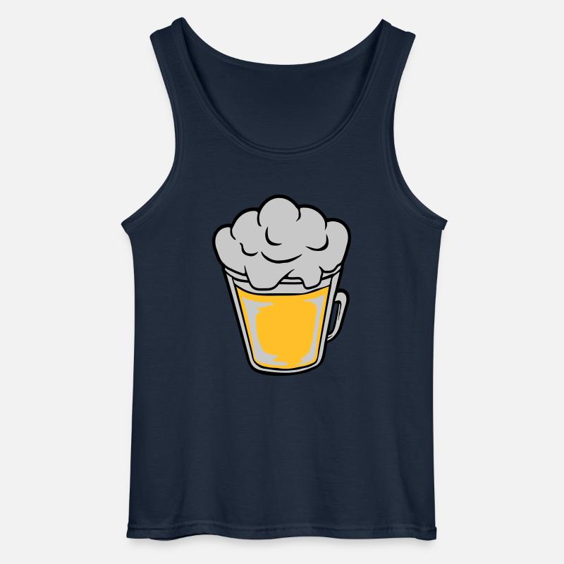 Comic Bier von oben - Gildan Männer Tank Top - Navy