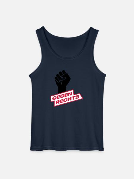 Gegen rechts^ - Gildan Männer Tank Top - Navy