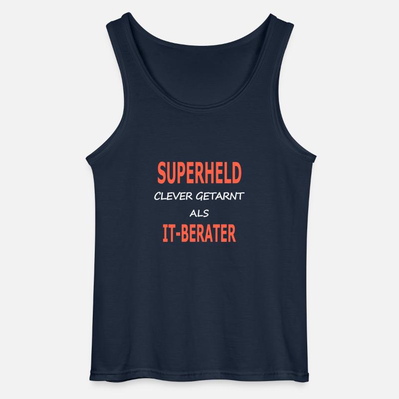 itberater_superheld - Gildan Männer Tank Top - Navy
