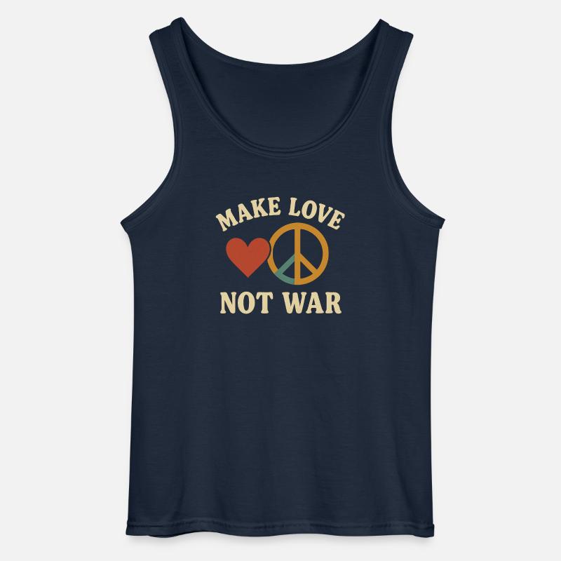 Make Love Not War - Gildan Männer Tank Top - Navy