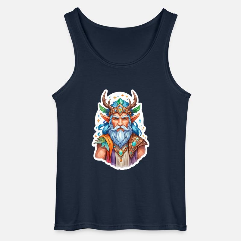 Druide Wasserfarben - Gildan Männer Tank Top - Navy