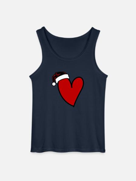 Herz Weihnachten - Gildan Männer Tank Top - Navy