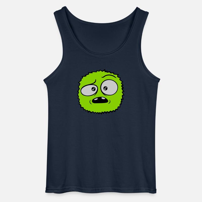 Haariges Monster skeptisches Gesicht - Gildan Männer Tank Top - Navy