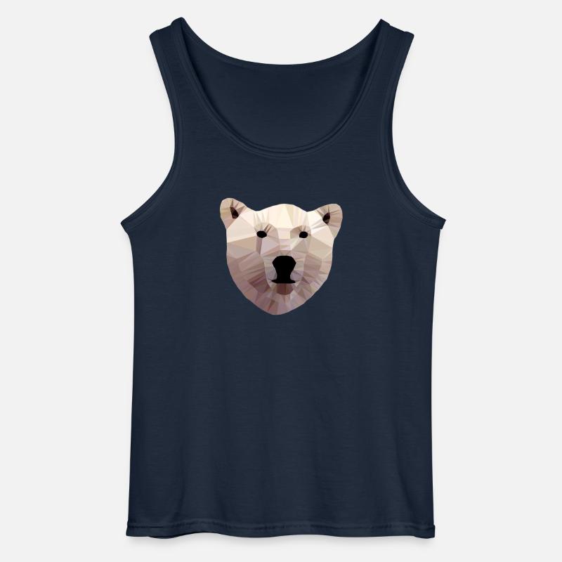 Eisbär Kopf Polygon - Gildan Männer Tank Top - Navy