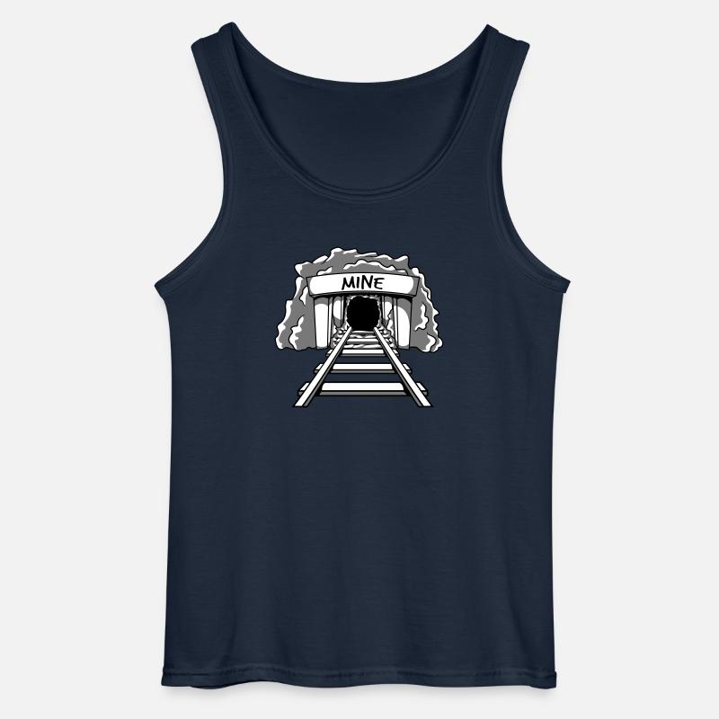 Bergbau Mine Eingang - Gildan Männer Tank Top - Navy