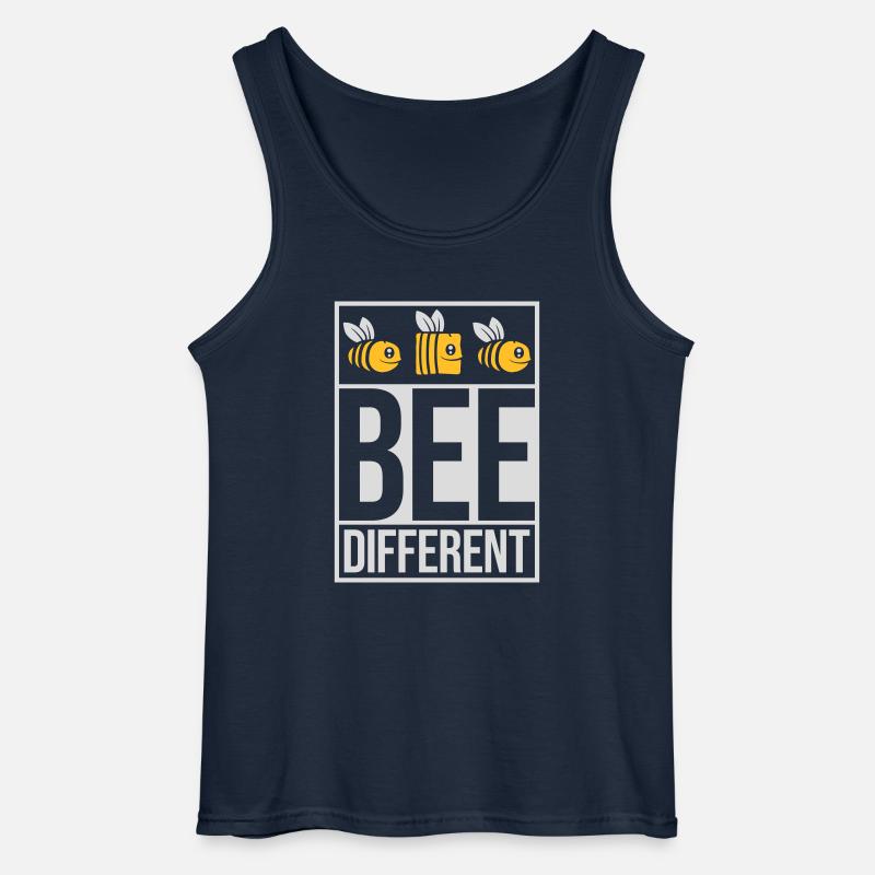 bee different saying quote - Gildan Men’s Tank Top - navy