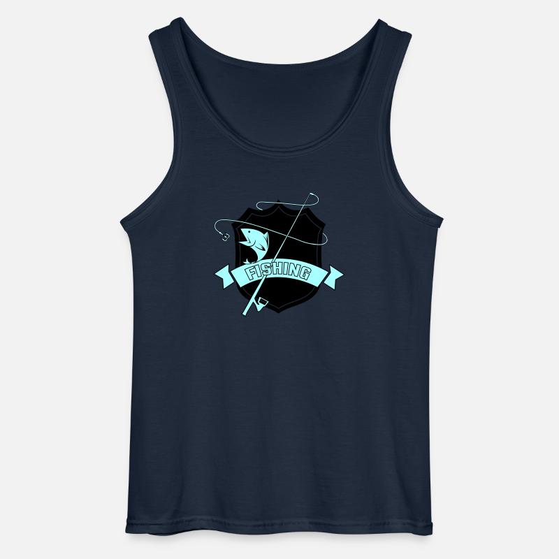 fishing wappen - Gildan Männer Tank Top - Navy