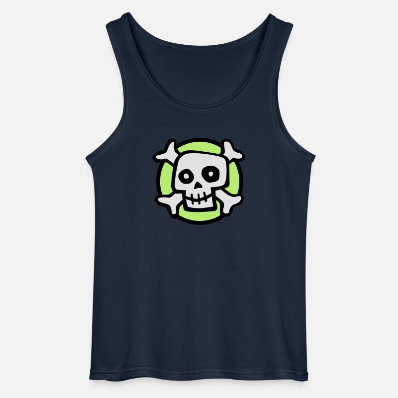 comic_skull_072011_c_3c - Gildan Männer Tank Top - Navy