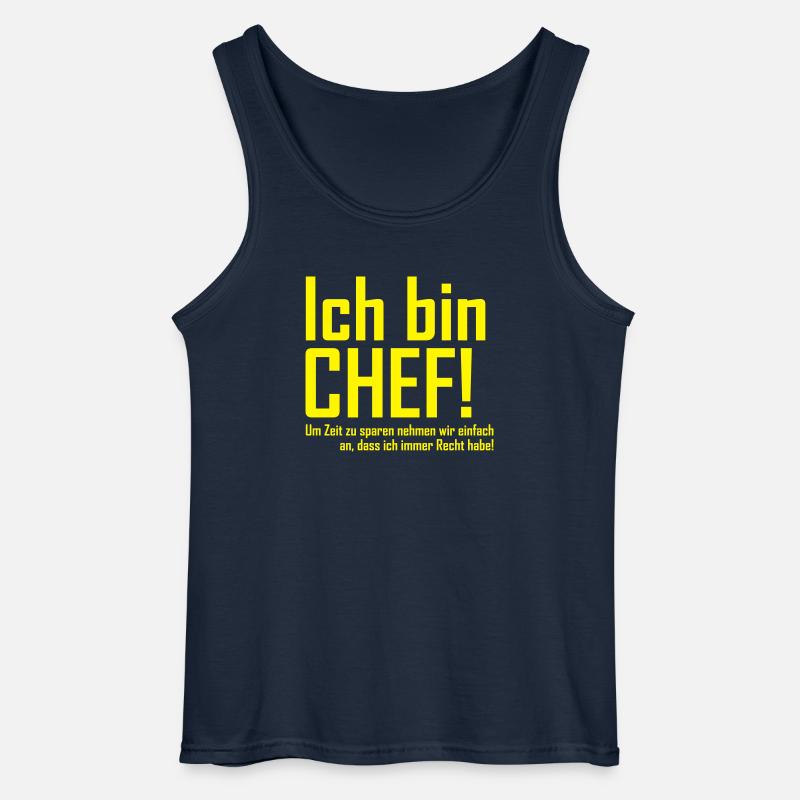ich bin chef - Gildan Männer Tank Top - Navy