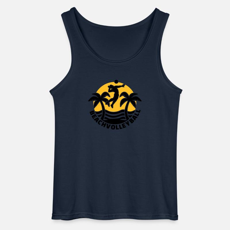 Beachvolleyball - Gildan Männer Tank Top - Navy