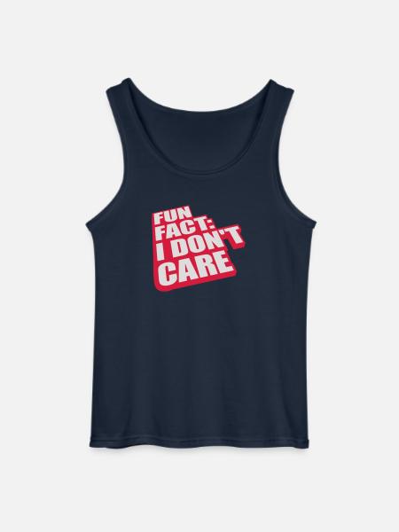 I don't care fact - Gildan Men’s Tank Top - navy