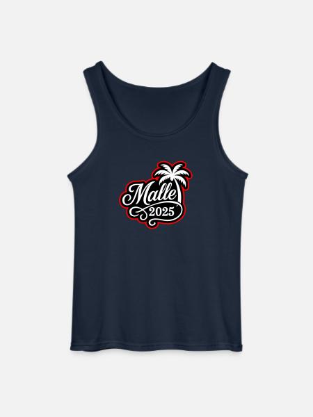 Malle 2025 Palm Tree - Gildan Men’s Tank Top - navy
