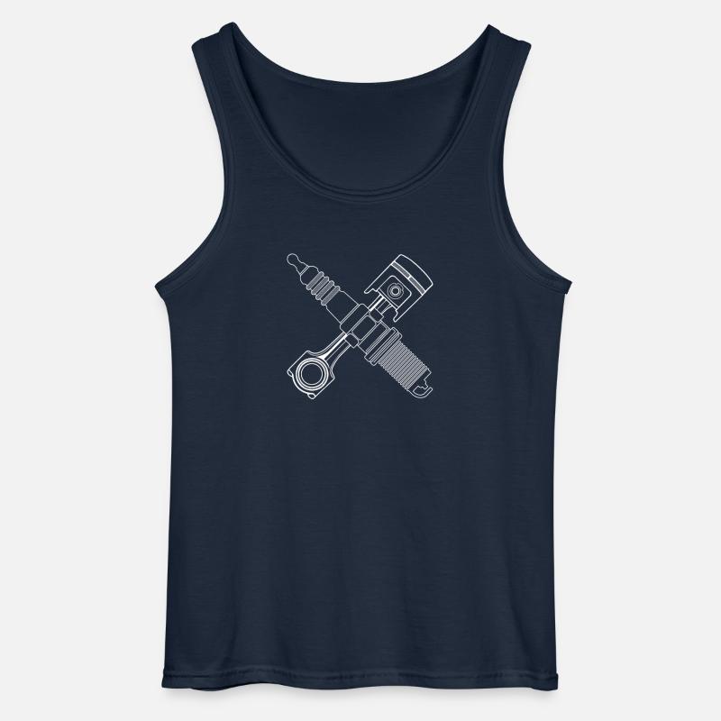Zündkerze_Kolben - Gildan Männer Tank Top - Navy