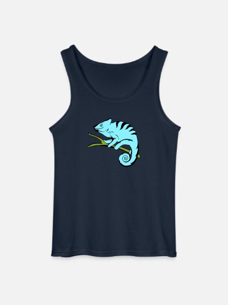 funny cameleon 02 copy - Gildan Men’s Tank Top - navy