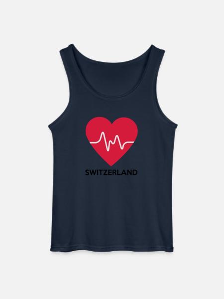 Heart Switzerland - Gildan Men’s Tank Top - navy
