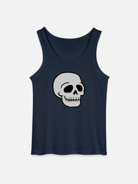 Friendly Comic Skull Skull - Gildan Men’s Tank Top - navy
