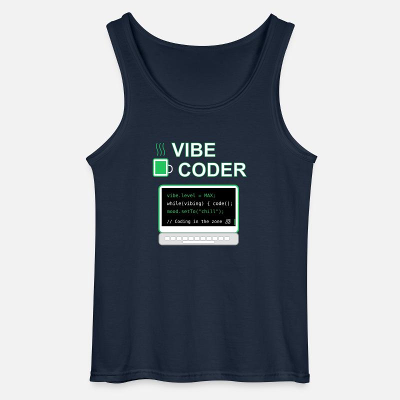 Vibe Coder - Gildan Men’s Tank Top - navy