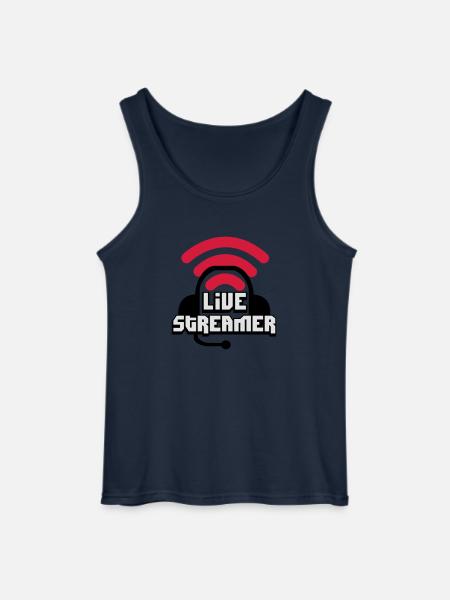 Live Streamer - Gildan Männer Tank Top - Navy