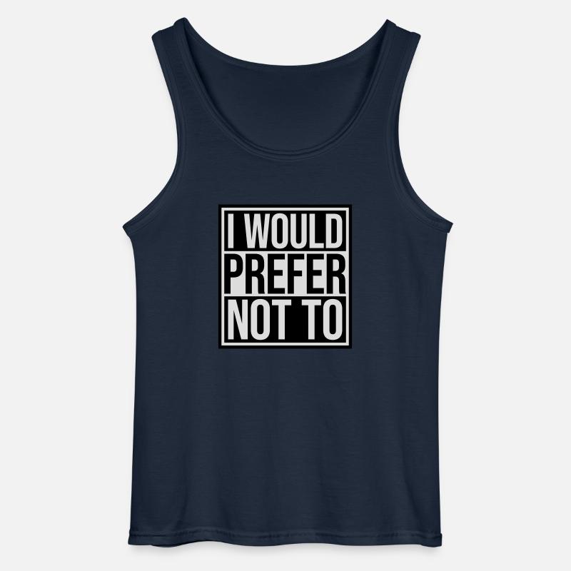 I prefer not to - Gildan Männer Tank Top - Navy