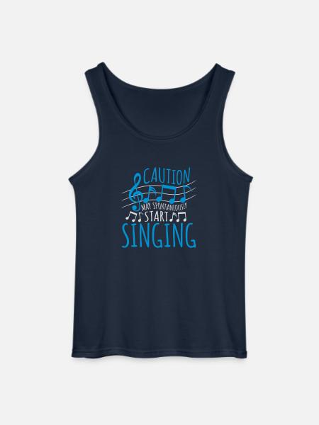 may spontaneously start singing - Gildan Men’s Tank Top - navy