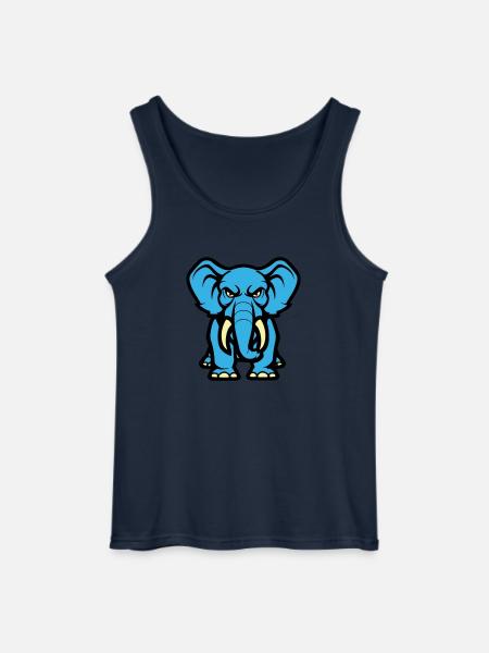 Elephant Comic - Gildan Men’s Tank Top - navy