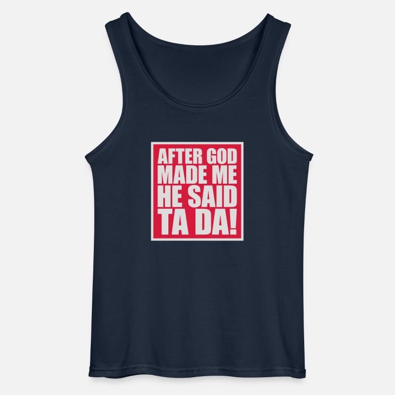 after god made me - Gildan Männer Tank Top - Navy