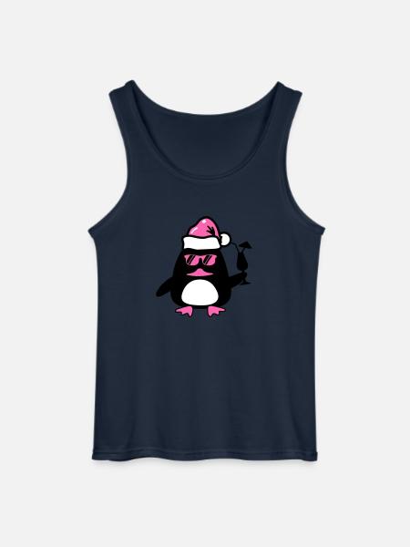 Beach Duck Christmas - Gildan Men’s Tank Top - navy