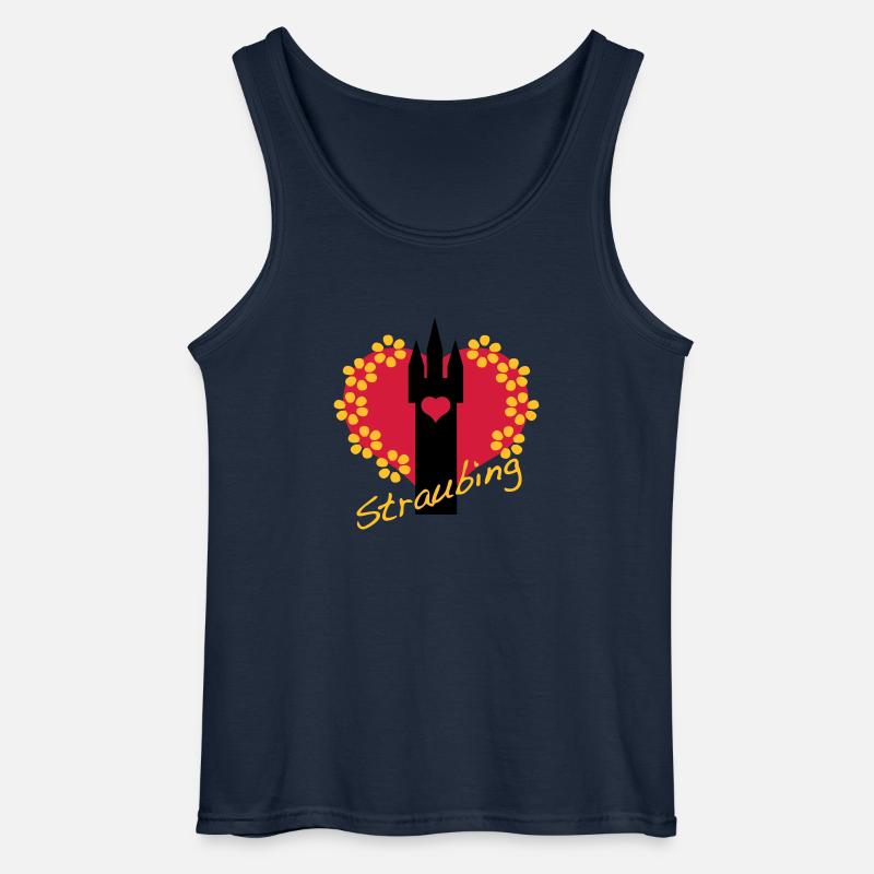 i love straubing - Gildan Männer Tank Top - Navy