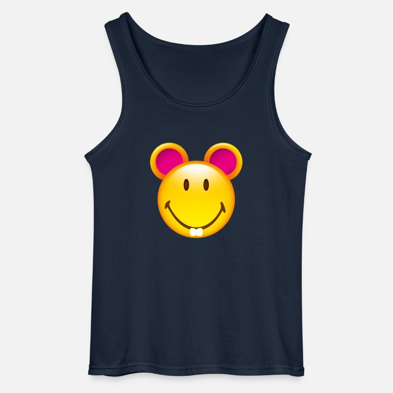 Smiley Mouse - Gildan tanktop til mænd - marineblå