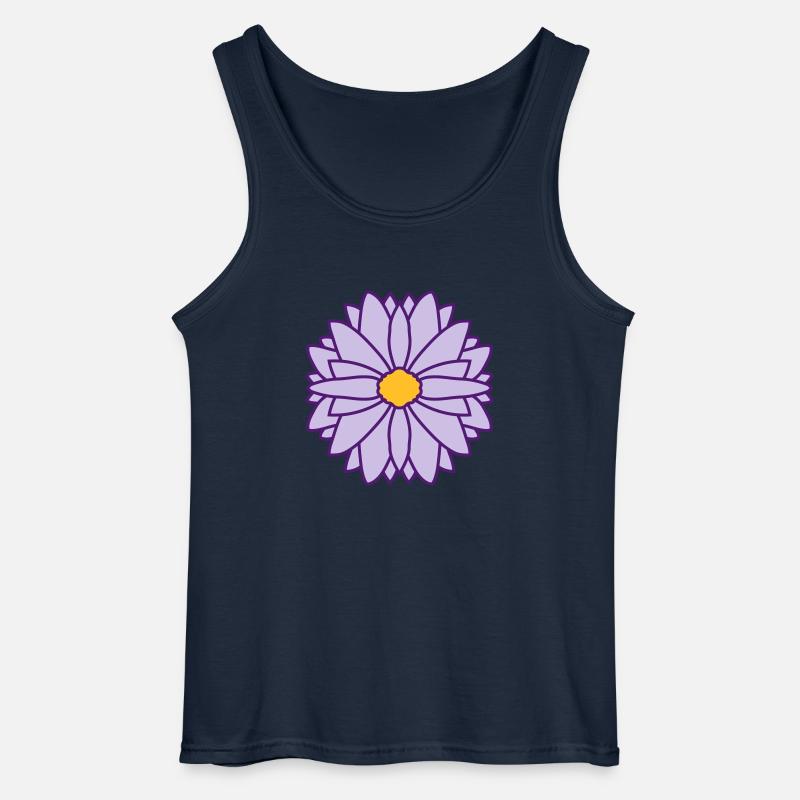 Runde Hübsche Blume Design - Gildan Männer Tank Top - Navy